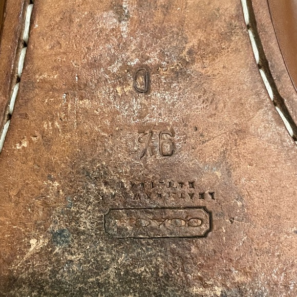 COACH Patterson horsebite Men’s driving shoes tan leather 9.5 MADE IN ITALY - Picture 9 of 13